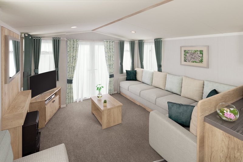 Swift Burgundy Static Caravan For Sale in Ayrshire Scotland at Ardmillan Castle Holiday Park, click here.