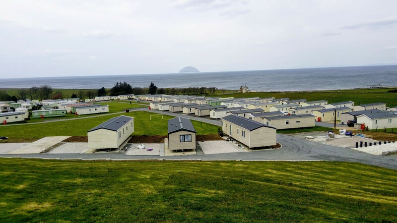 new caravan bases at Ardmillan Castle Holiday Park with sea views
