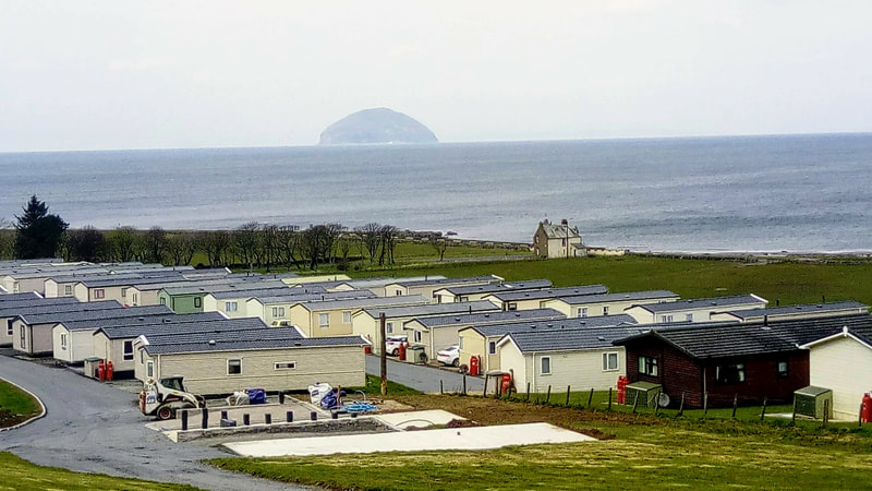 Sea view caravan pitches at Ardmillan Castle in Ayrshire, click here