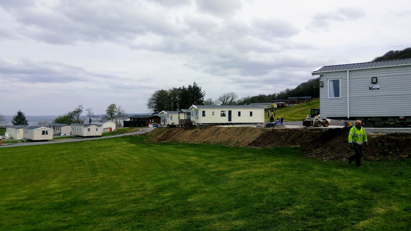 sea view static caravan pitches at Ardmillan Castle Holiday Park in Ayrshire, Scotland, click here